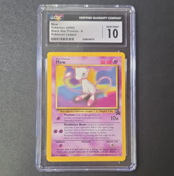 2000 POKEMON BLACK STAR PROMOS - POKEMON LEAGUE #8 MEW CGC 10 GEM MINT (SB) - Image 1