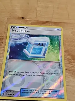 Pokemon TCG Max Potion Trainer Item Card Holo Rare 128/145 ¿ - Image 1