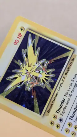 Pokemon TCG Zapdos Base Set Holo Card 16/102 Unlimited Rare MP - Image 5
