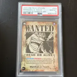 2024 One Piece OP09 EN Wanted Alternate Art #093 Marshall D Teach PSA 10 - Image 1