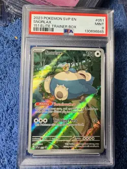 Snorlax 051/165 151 Elite Trainer Box Svp En-sv Black Star Promo Pokemon PSA 9 - Image 1
