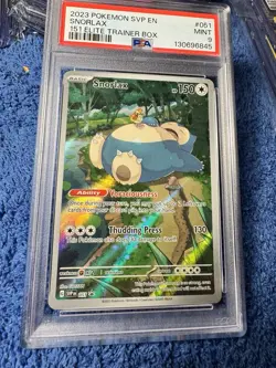 Snorlax 051/165 151 Elite Trainer Box Svp En-sv Black Star Promo Pokemon PSA 9 - Image 2