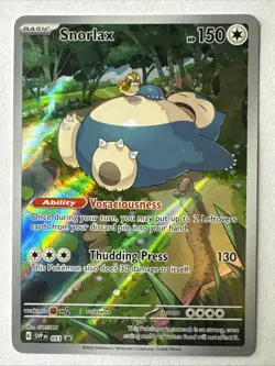 2023 Pokemon 151 Snorlax SVP 051 Black Star Promo Illustration Rare Holo NM/M - Image 1