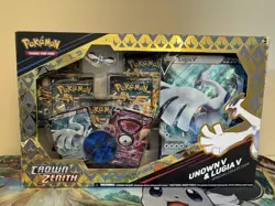 Pokemon TCG Crown Zenith Lugia v & Unown v Special Collection Box Sealed - Image 1