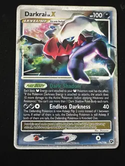 Pokemon Darkrai LV.X Holo Rare TCG Card 104/106 Great Encounters Series - Image 1