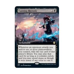 WOTC MtG Commander 2021 Cunning Rhetoric (Extended Art) (R) NM - Image 1