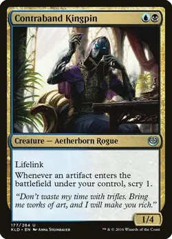 Contraband Kingpin 177 KLD MTG Gold Aetherborn Rogue Uncommon 2016 Kaladesh - Image 1