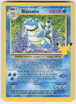 Blastoise 2/102 Classic Collection Celebrations: Classic Collection Pokemon LP - Image 1