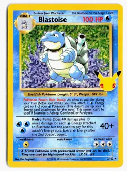 Blastoise 2/102 Celebrations: Classic Collection Pokemon Holo NM - Image 1