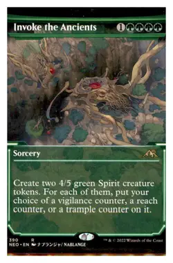MTG - #390 Invoke the Ancients (Showcase) - Kamigawa: Neon Dynasty - Image 1