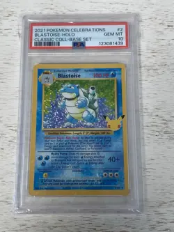 Pokemon Blastoise Holo 2/102 PSA 10 Celebrations Englisch 2021 Classic Base Set - Image 1