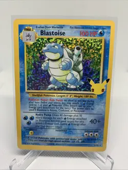 Blastoise 2/102 Celebrations: Classic Collection Pokemon Holo NM - Image 1