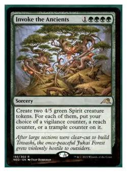 MTG - #474 Invoke the Ancients (Extended Art) - Kamigawa: Neon Dynasty - Image 1