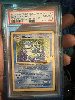 The Pokemon Company Blastoise 2/102 Celebrations Classic Collection Holo EN PSA - Image 1