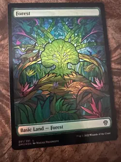 Foil Stained Glass Forest Mtg Dmu Showcase - Image 1