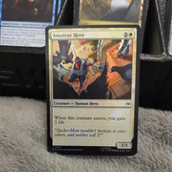 NM Foil Amatuer Hero, MTG, Marvel's Spider-Man, Magic the Gathering, 1 - Image 1