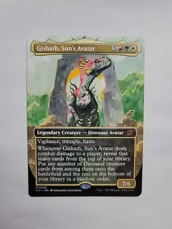 MTG - Gishath, Sun's Avatar (Borderless) LCI Regular Mythic #0330 - Image 1