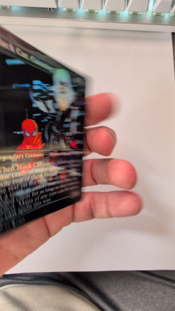 Black Cat, Cunning Thief Marvel Foil Custom sticker on bulk MTG Commander V2 - Image 2