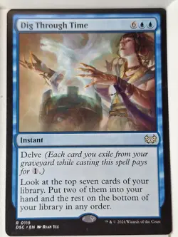 Dig Through Time - Commander: Duskmourn - Magic the Gathering MTG Nice! - Image 1