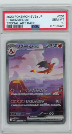 2023 Pokemon 151 JP Charizard ex 201/165 Special Art Rare PSA 10 - Image 1
