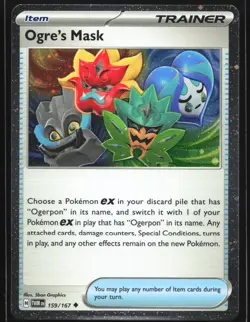Pokemon Orge's Mask 159/167 Twilight Masquerade Cosmos Holo Promo NM - Image 1