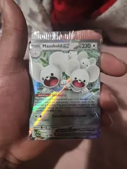 Pokemon- Maushold EX 155/182 Double Rare Holo- Paradox Rift- SEALED - Image 1