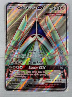 Pokemon TCG Celesteela GX Ultra Prism Holo Full Art SM Unbroken Bonds 144/156 NM - Image 1