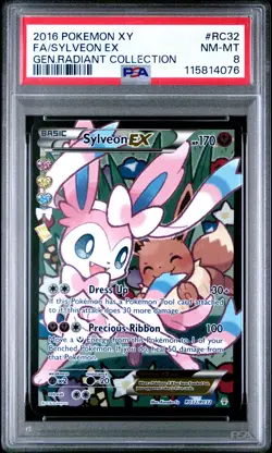 POKEMON GENERATIONS RADIANT COLLECTION SYLVEON EX #RC32 PSA 8 NM #115814076 - Image 1
