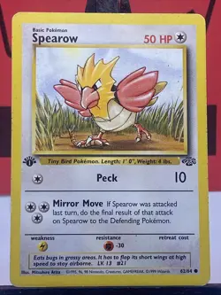 Spearow 62/64 Jungle 1st Edition Common 1999 WOTC Pokemon TCG MP - Image 3