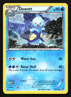 Pokemon Dewott 29/114 Black & White Cracked Ice Holo MP - Image 1