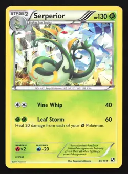 Pokemon Serperior 5/114 Black & White Cracked Ice Holo Rare MP - Image 1