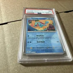 2023 POKEMON MEW EN-151 POKEMON CENTER 151 PRE-ORDER PROMO #007 SQUIRTLE PSA 9 - Image 2