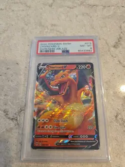 2020 Pokemon SWSH Charizard V Darkness Ablaze #019 PSA 8 FREE SHIPPING - Image 1