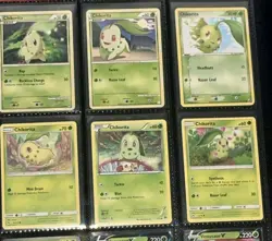 6x Chikorita Lot 59 HeartGold SoulSilver Pokemon Cards Collection Set TCG - Image 1