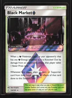 Pokemon Black Market Prism Star 134/181 SM Team Up Ultra Rare Holo NM - Image 1