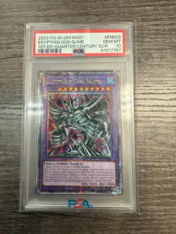 Yugioh - Egyptian God Slime RA01-EN029 1st Edition Quarter Century Rare PSA 10 - Image 1
