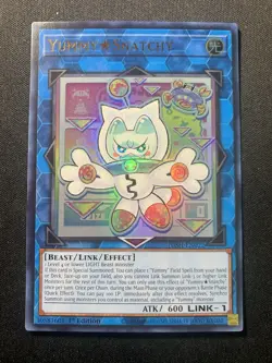 Yugioh Yummy Snatchy JUSH-EN022 Ultra Rare 1st Edition Justice Hunters Near Mint - Image 1
