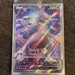 Pokemon TCG Mewtwo v SWSH229 Ultra Rare Black Star Promo Card - Image 1