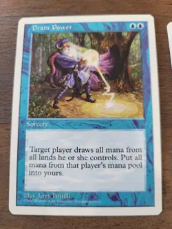 - 5th Edition Lot of 16 Magic the Gathering MTG Cards 1997 All Blue DRAIN POWER - Image 2