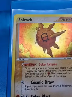 Solrock 13/100 NM Holo EX Sandstorm Rare Pokemon TCG Card - Image 4