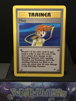 Pokemon Card Misty 102/132 Gym Heroes Trainer Non Holo Rare Light Play - Image 1