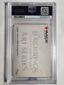 Legolas, Counter of Kills Art Card (Gold-Stamped) #17 Lord Of The Rings PSA 10 - Image 2