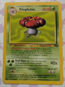 Vileplume 31/64 Jungle Set Non Holo Rare Pokemon TCG Card WOTC - Image 1