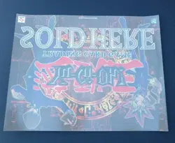 Yugioh Window Cling Trading Card Game Sold Here Promotional Retail Sign 8.5 x 11 - Image 1