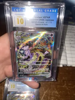 CGC 10 Pristine Pokemon Card Mewtwo Vstar SAR 221/172 Vstar universe Japanese - Image 1