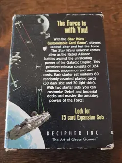 STAR WARS Premiere Customizable Card Game 60 Card Starter Set 1995 - Image 2