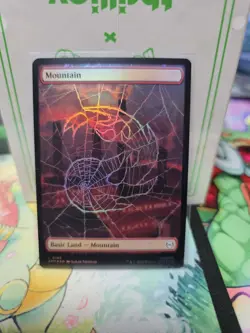 MTG, Mountain FOIL (0192) Full Art Borderless Marvel's Spider-Man Foil - Image 1
