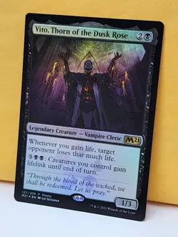 1x FOIL PROMO Vito, Thorn of the Dusk Rose, M21, Magic: the Gathering, MtG - Image 1