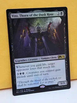 1x FOIL PROMO Vito, Thorn of the Dusk Rose, M21, Magic: the Gathering, MtG - Image 2