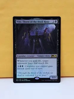 1x FOIL PROMO Vito, Thorn of the Dusk Rose, M21, Magic: the Gathering, MtG - Image 3